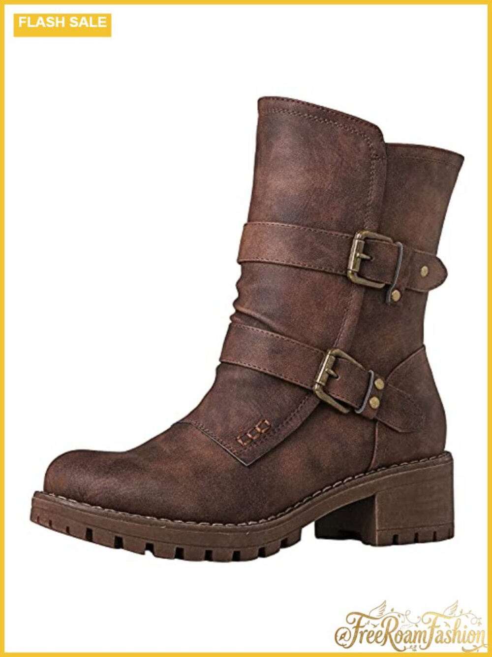 GLOBALWIN Women's Faux Leather Faux Fur Lined Ankle Boots